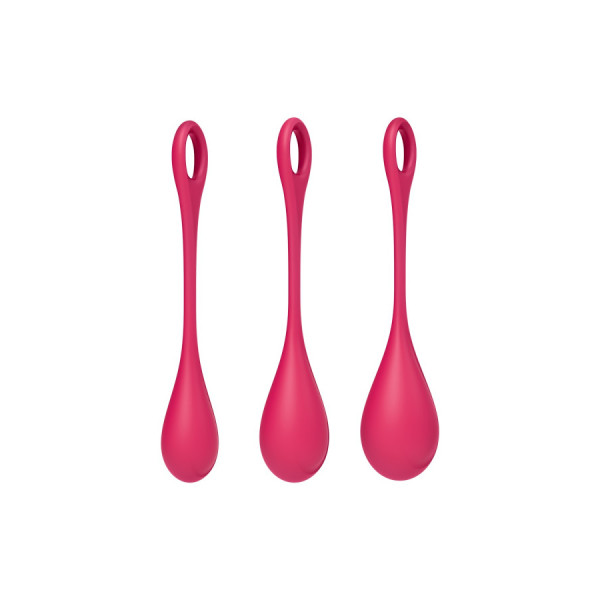 Set de 3 boules de geisha rouge Yoni Power 1 Satisfyer 